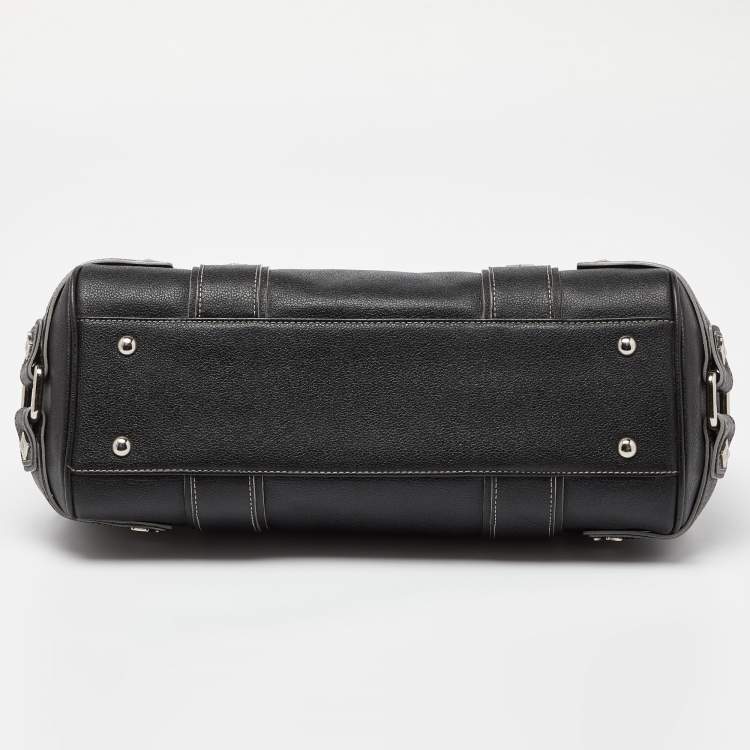 Pre Owned MCM Black Leather Studded Frame Bag