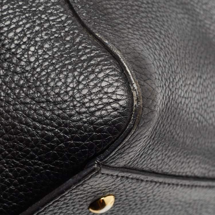 Pre Owned MCM Black Leather Double Zip Satchel