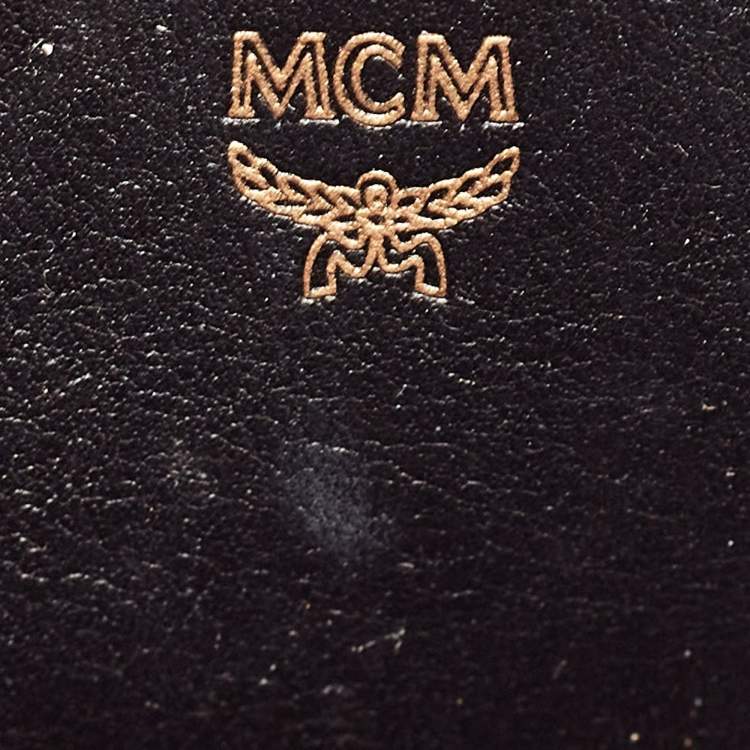 Pre Owned MCM Cognac Visetos Coated Canvas and Leather Mini Studded Stark-Bebe Boo Backpack