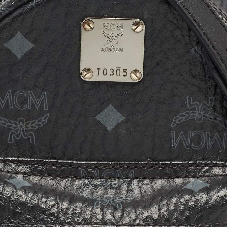 Pre Owned MCM Black Visetos Coated Canvas and Leather X-Mini Stark Bebe Boo Backpack