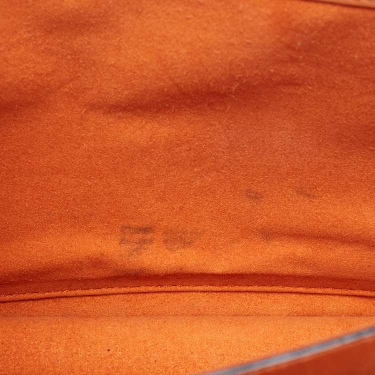 Pre Owned MCM Cognac Visetos Coated Canvas and Leather Medium Tracy Satchel