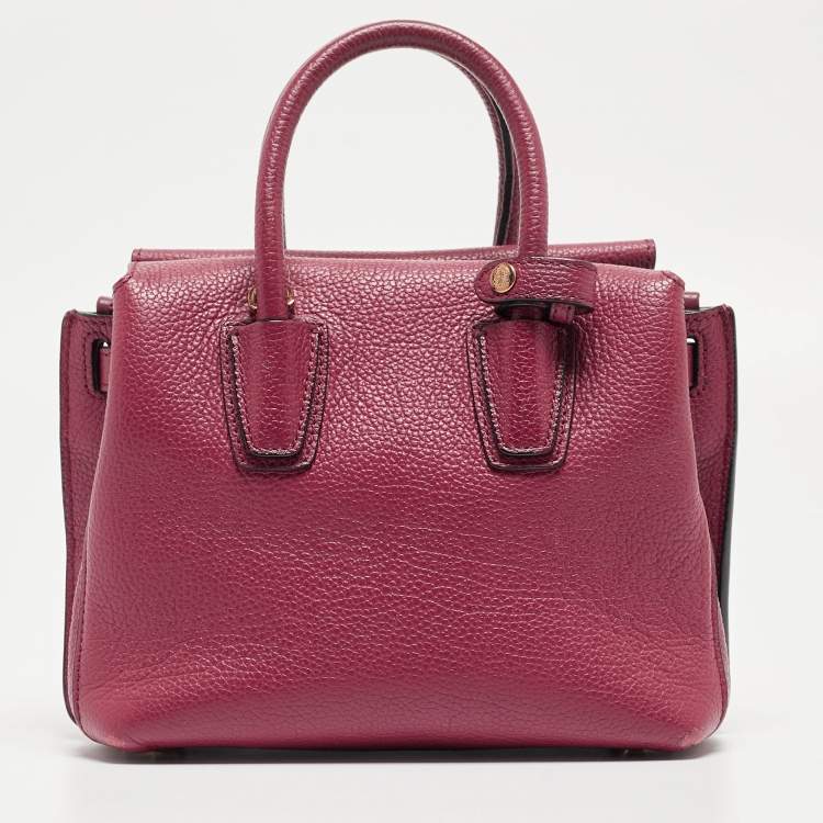Pre Owned MCM Dark Red Leather Mini Milla Tote