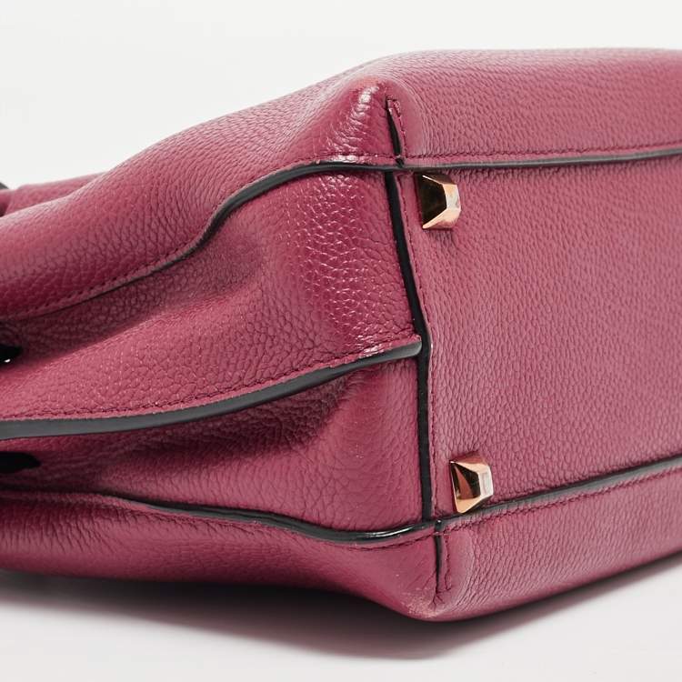 Pre Owned MCM Dark Red Leather Mini Milla Tote