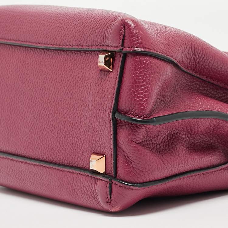 Pre Owned MCM Dark Red Leather Mini Milla Tote