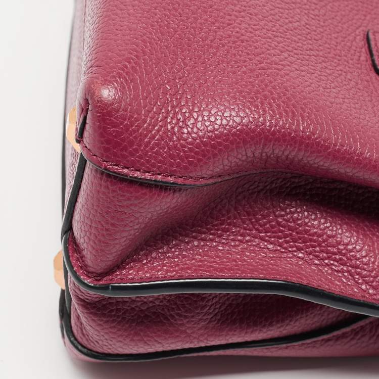 Pre Owned MCM Dark Red Leather Mini Milla Tote