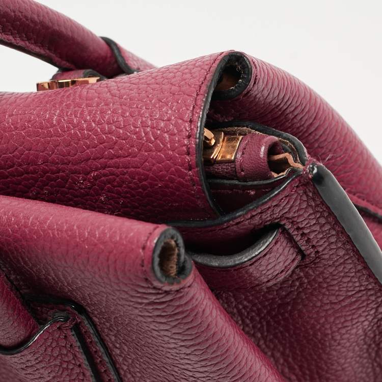Pre Owned MCM Dark Red Leather Mini Milla Tote