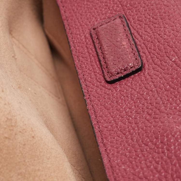 Pre Owned MCM Dark Red Leather Mini Milla Tote