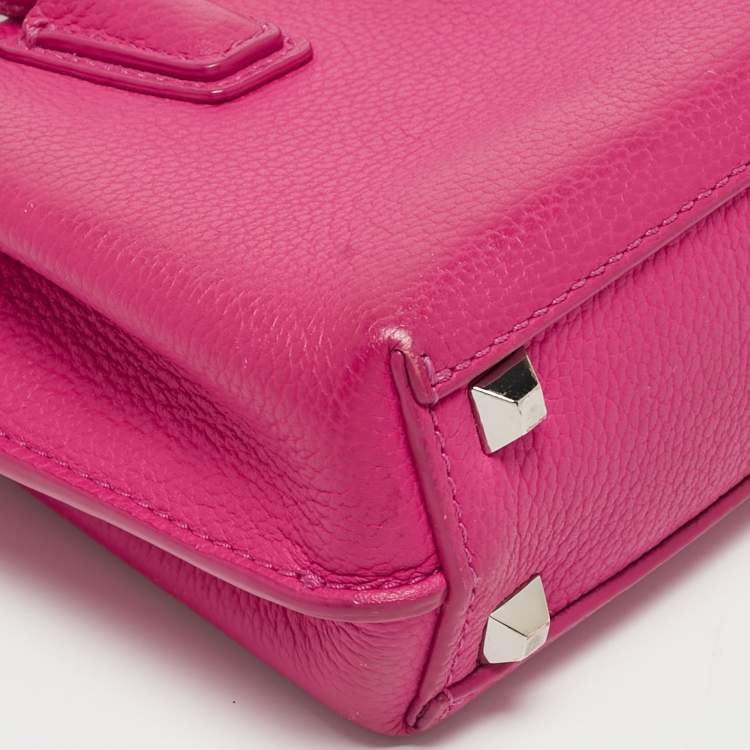 Pre Owned MCM Pink Leather Mini Milla Tote