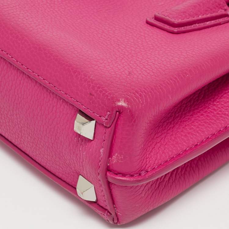 Pre Owned MCM Pink Leather Mini Milla Tote