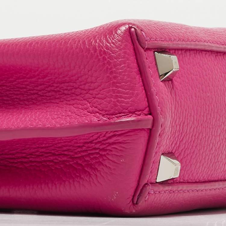 Pre Owned MCM Pink Leather Mini Milla Tote