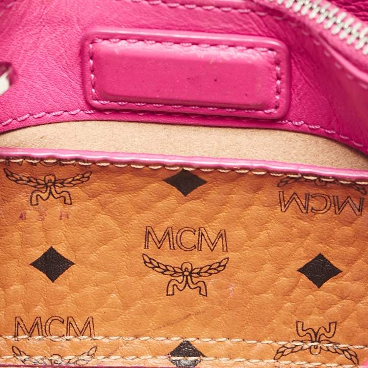 Pre Owned MCM Pink Leather Mini Milla Tote