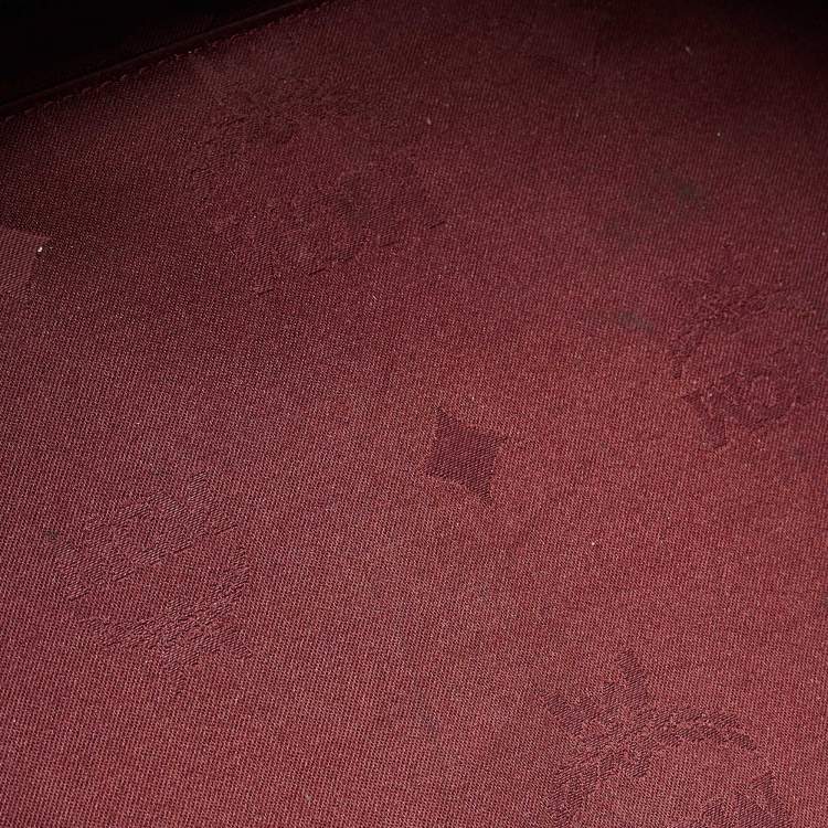 Pre Owned MCM Dark Red Visetos Patent Leather Tote