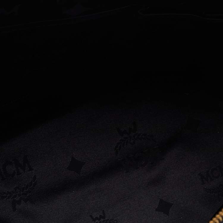 Pre Owned MCM Black Patent Leather Zip Satchel