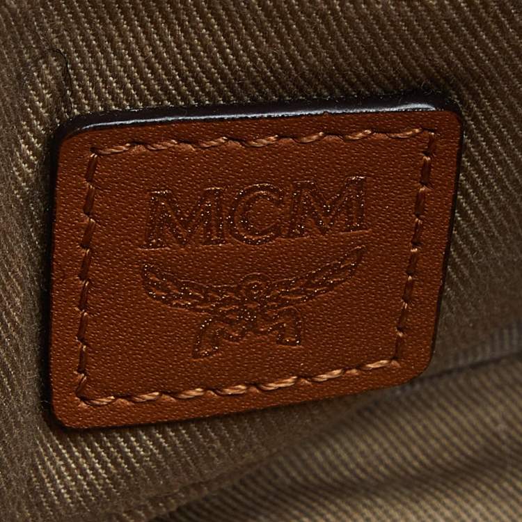 Pre Owned MCM Cognac Visetos Coated Canvas and Leather Mini Patricia Backpack