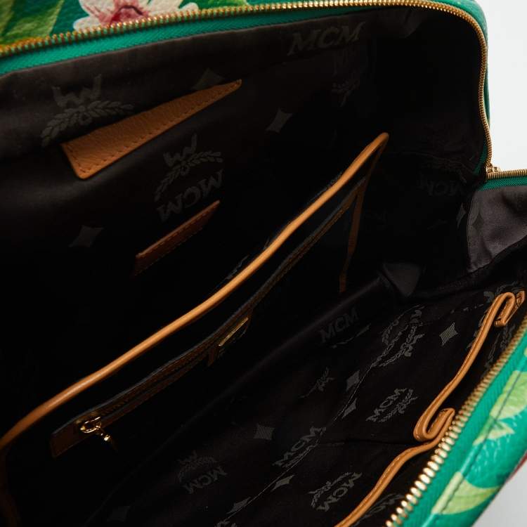 Pre Owned MCM Multicolor Floral Phenomenon Coated Canvas and Leather Large Backpack