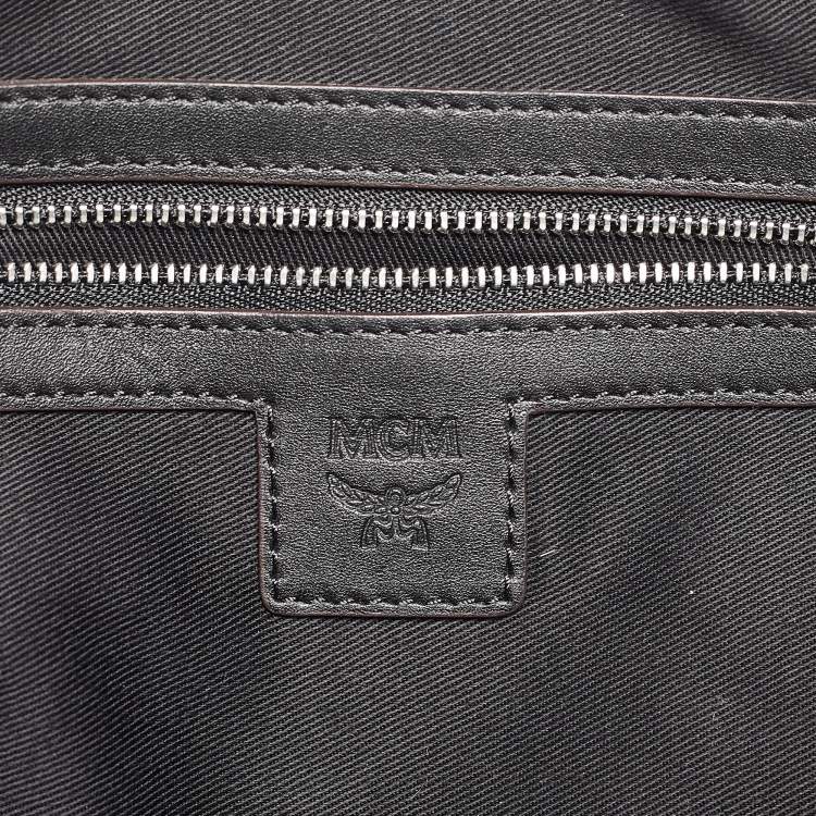 Pre Owned MCM Black Visetos Coated Canvas and Leather Klara Bag