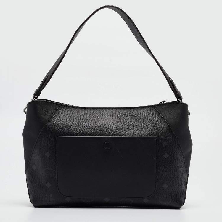 Pre Owned MCM Black Visetos Coated Canvas and Leather Klara Bag