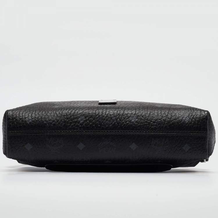 Pre Owned MCM Black Visetos Coated Canvas and Leather Klara Bag