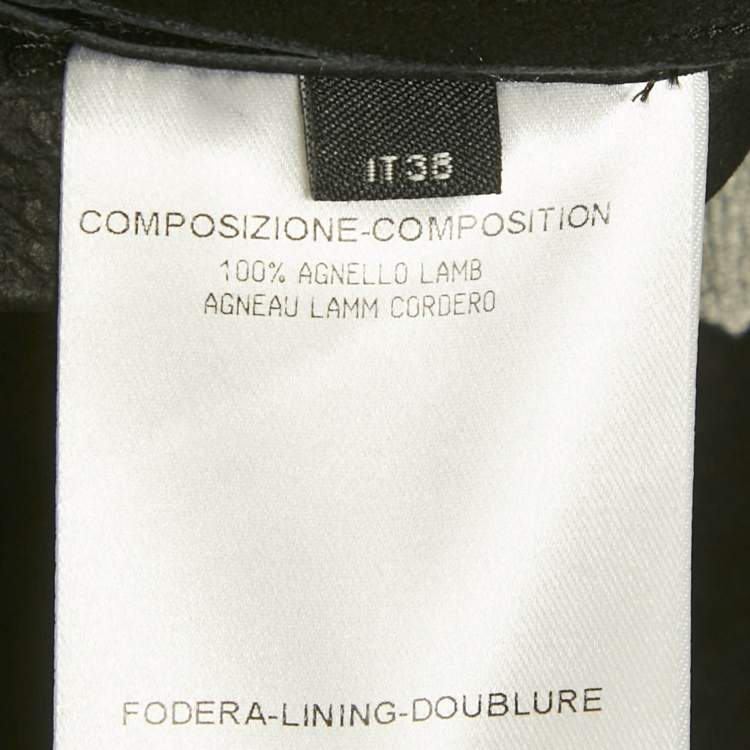 Pre Owned McQ by Alexander McQueen Black Leather Pleated Wrap Mini Skirt S