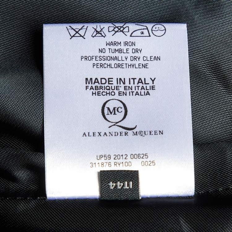 Pre Owned McQ by Alexander McQueen Black Cotton Blend Pleated Sleeveless Dress M