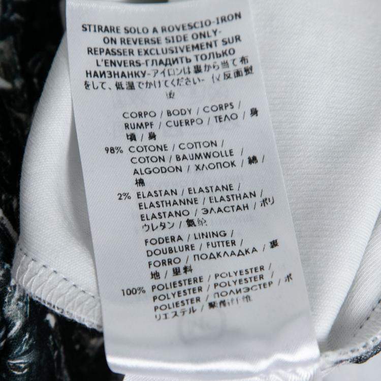Pre Owned McQ by Alexander McQueen Silver Foil Printed Cotton Stretch Sleeveless Shift Dress M