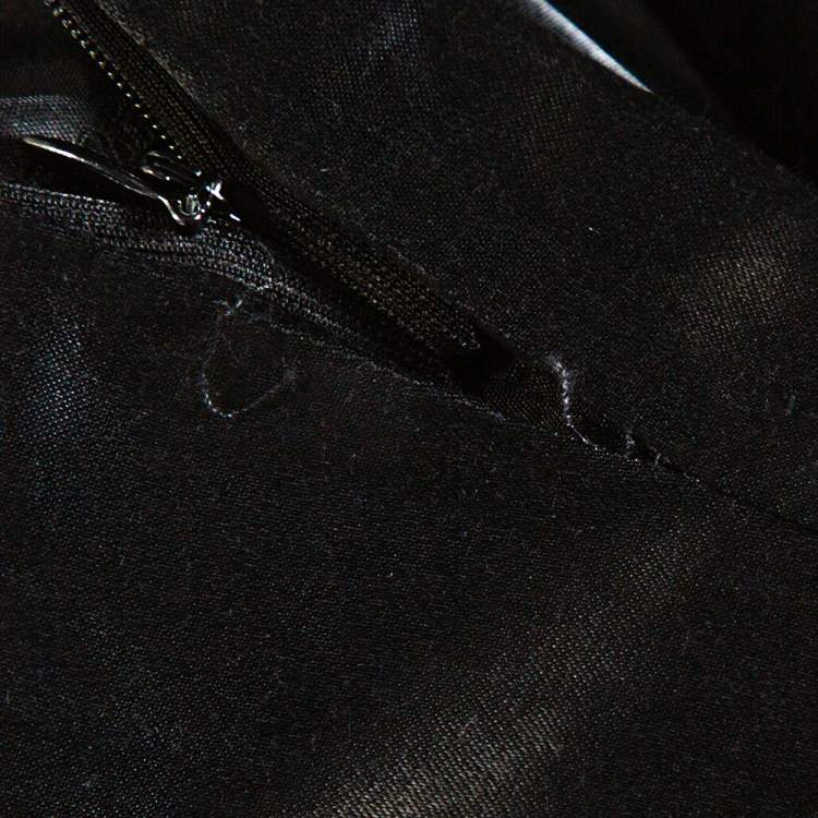Pre Owned McQ by Alexander McQueen Black Cotton Blend Corset Waist Detail Pencil Skirt S