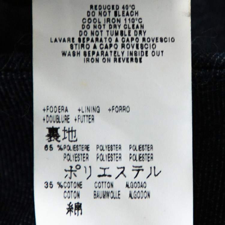 Pre Owned McQ by Alexander McQueen Indigo Denim Zip Detail A Line Mini Skirt S