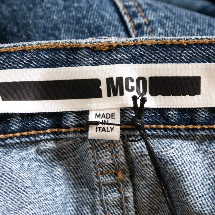 Pre Owned McQ by Alexander McQueen Two Toned Denim Jeans M