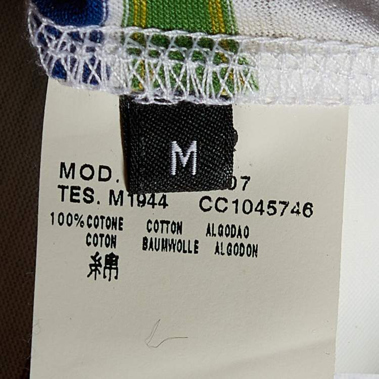 Pre Owned McQ by Alexander McQueen Multicolor Striped & Embroidered Tank Top M