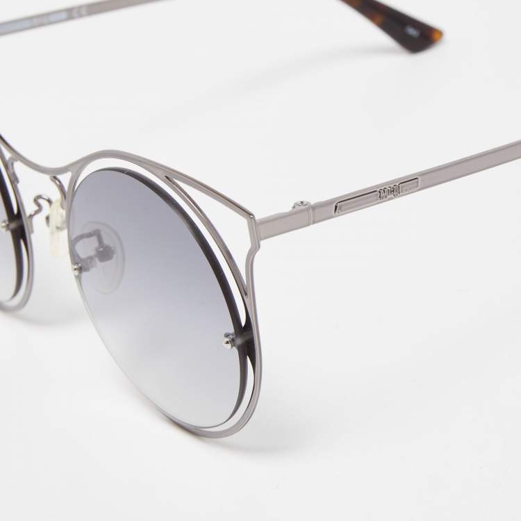 Pre Owned McQ by Alexander McQueen Metal Cat Eye Sunglasses