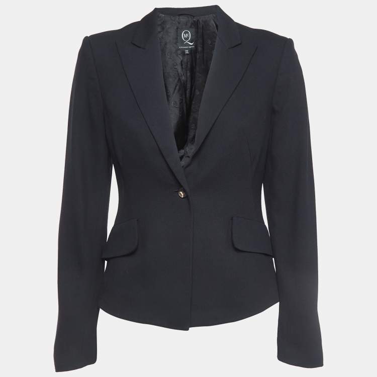 Pre Owned McQ by Alexander McQueen Black Crepe Blazer S