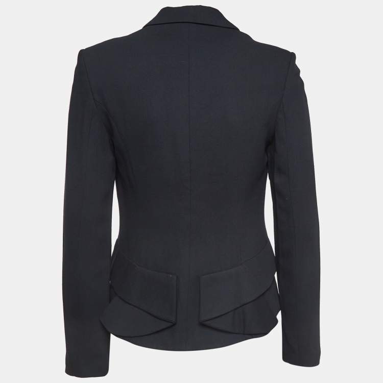 Pre Owned McQ by Alexander McQueen Black Crepe Blazer S