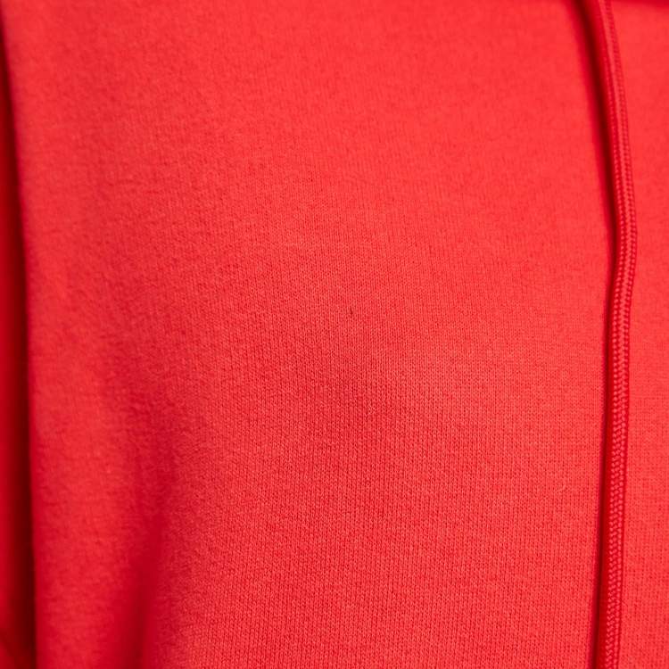 Pre Owned McQ by Alexander McQueen Red Patchwork Oversize Hoodie Jacket M