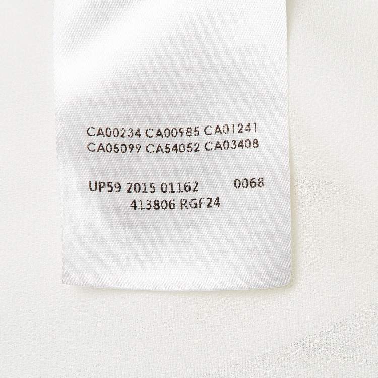 Pre Owned McQ by Alexander McQueen White Rose Print Chiffon Midi Dress S