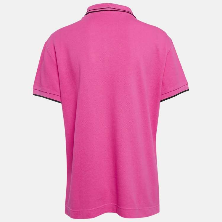 Pre Owned McQ by Alexander McQueen Pink Cotton Pique Polo T-Shirt L