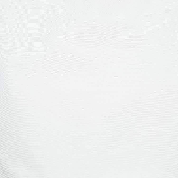 Pre Owned McQ by Alexander McQueen White Faille Cotton Blend Layered Crop Top M
