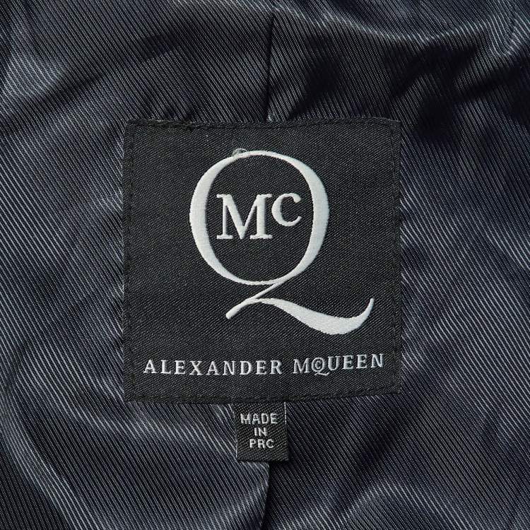 Pre Owned McQ by Alexander McQueen Ribbed Wool Blend Blazer & Skirt Set S