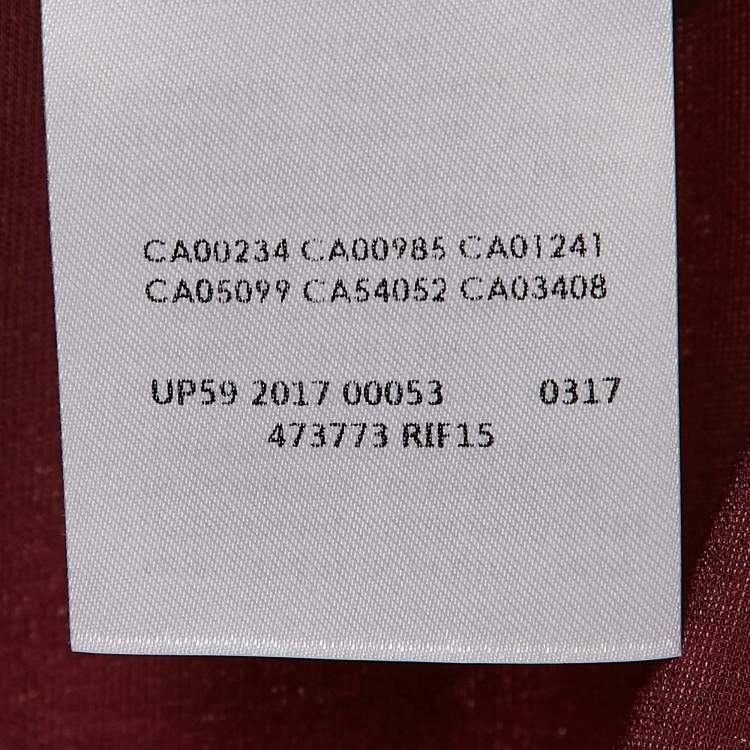 Pre Owned McQ by Alexander McQueen Burgundy Velvet Maxi Skirt M
