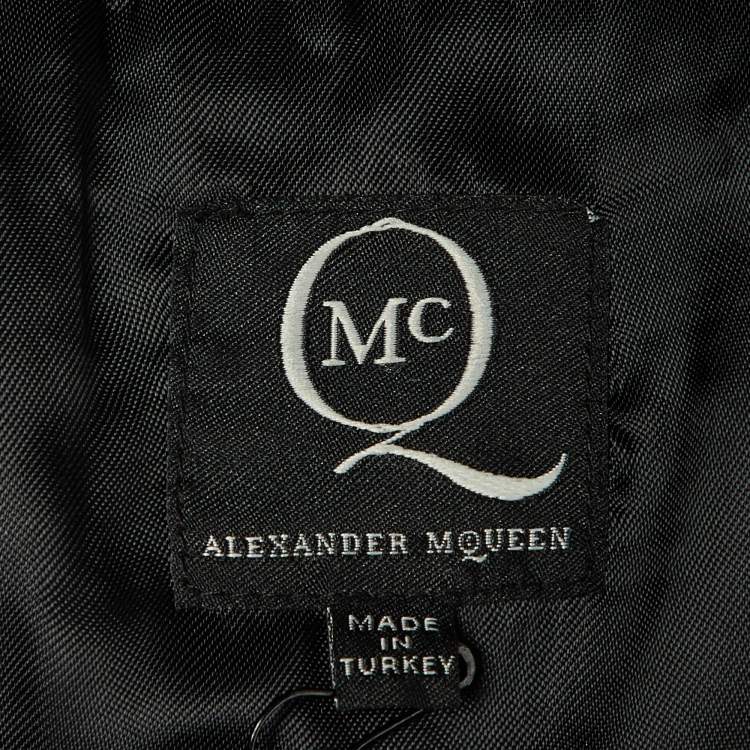 Pre Owned McQ by Alexander McQueen Black Leather Mini Skirt S