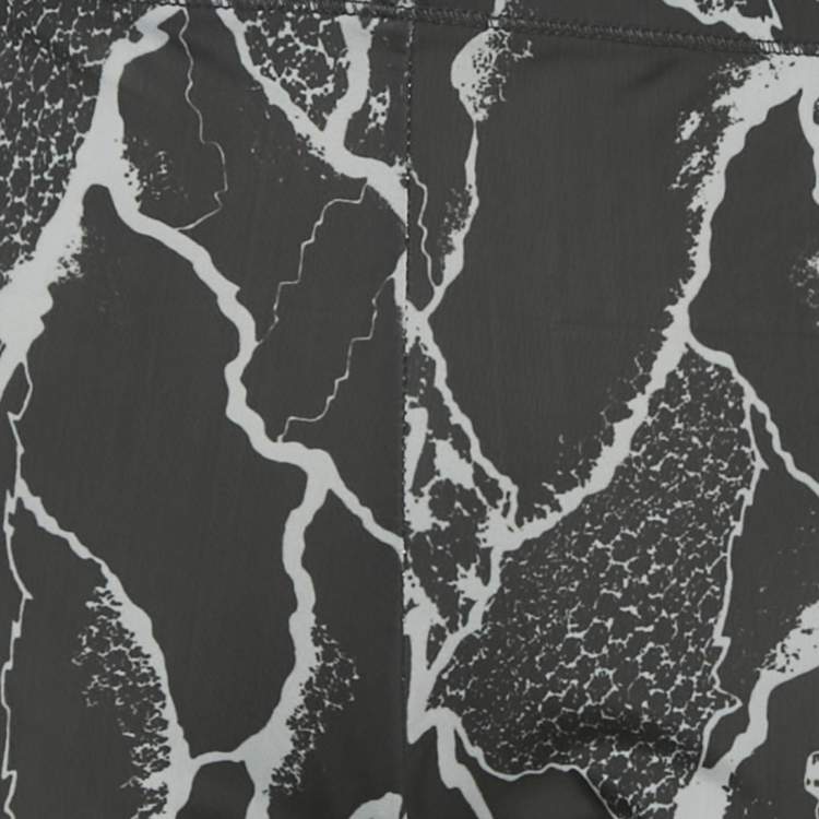 Pre Owned McQ by Alexander McQueen Monochrome Snakeskin Print Jersey Leggings S