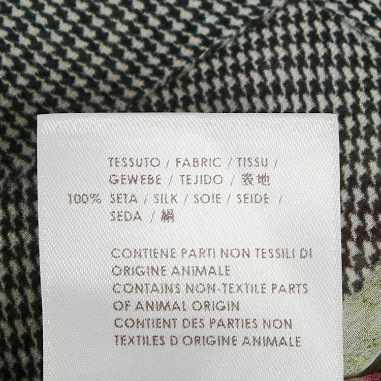 Pre Owned McQ by Alexander McQueen Black /White Printed Silk Sheer Shirt Dress M