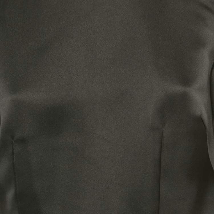 مملوكة مسبقًا McQ by Alexander McQueen Black Taffeta Sculpted Peplum Mini Dress M