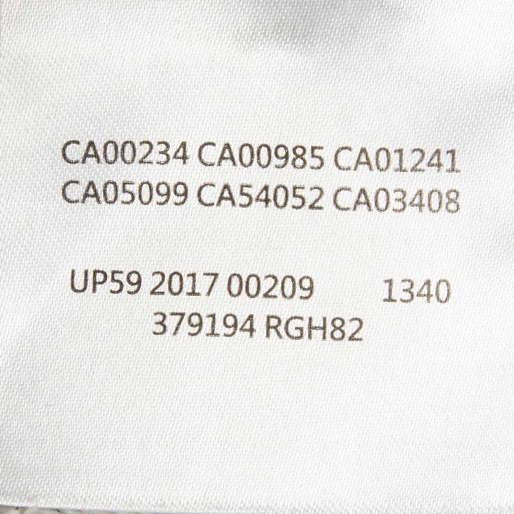 Pre Owned McQ by Alexander McQueen Grey Flocked Swallow Jersey Sweat Dress L