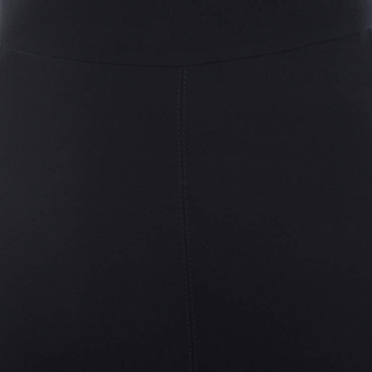 Pre Owned McQ by Alexander McQueen Black Crepe Paneled Zip Detail Skirt M