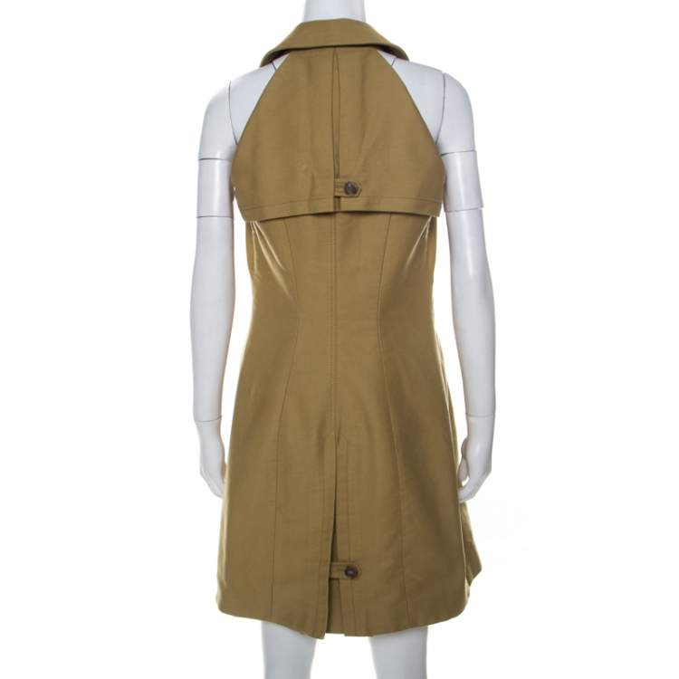 Pre Owned McQ by Alexander McQueen Beige Cotton Trench Style Dress M 