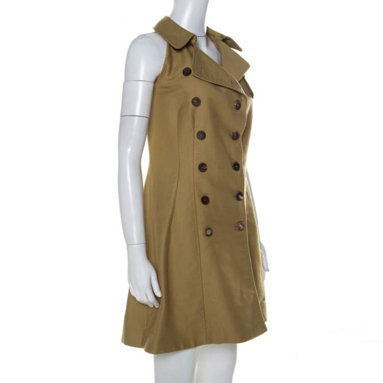 Pre Owned McQ by Alexander McQueen Beige Cotton Trench Style Dress M 