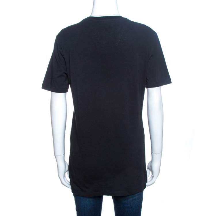 Pre Owned McQ by Alexander McQueen Black Logo Patch Detail T-Shirt XS