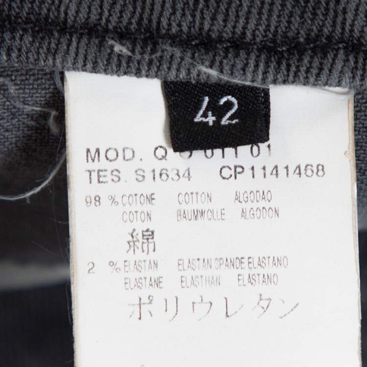 Pre Owned McQ by Alexander McQueen Grey Denim Back Cutout Detail Shorts M