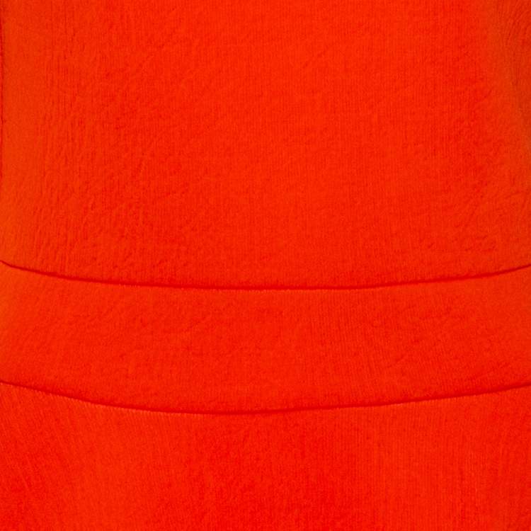 Pre Owned McQ by Alexander McQueen Orange Knit A Line Dress S