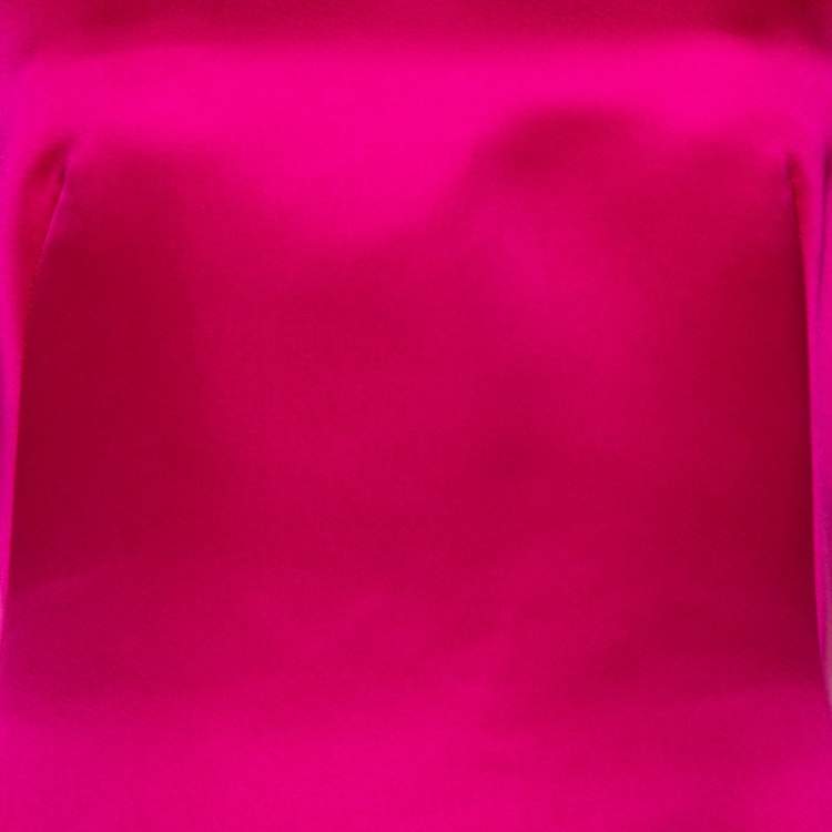 Pre Owned McQ by Alexander McQueen Pink Satin Gather Back Detail Cocktail Dress S